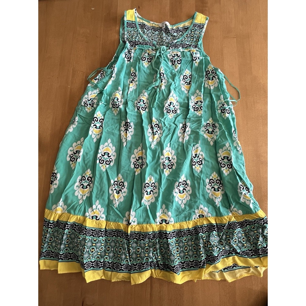 Crown & Ivy Women's Knee Length Dress Sz L Large Sundress Spring Summer